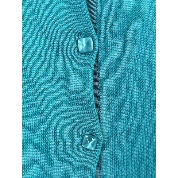 Catherines Women’s Plus Size 3X 26-28W Cardigan Magenta Button Up Teal - Picture 5 of 10